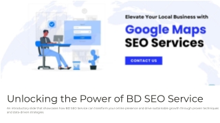 Unlocking the Power of BD SEO Service