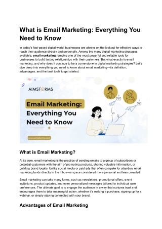 What is Email Marketing: Everything You Need to Know