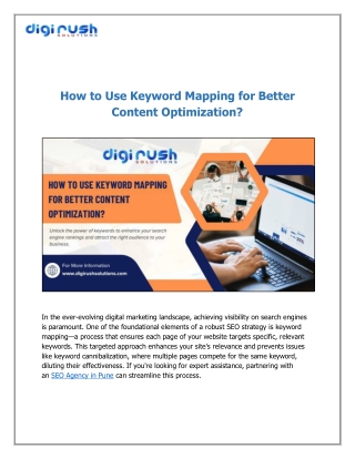 How to Use Keyword Mapping for Better Content Optimization