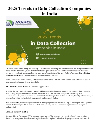 2025 Trends in Data Collection Companies in India