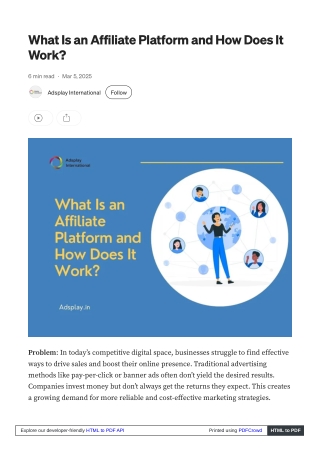What Is an Affiliate Platform and How Does It Work