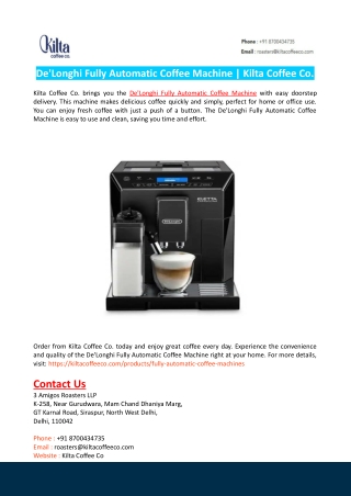 De'Longhi Fully Automatic Coffee Machine