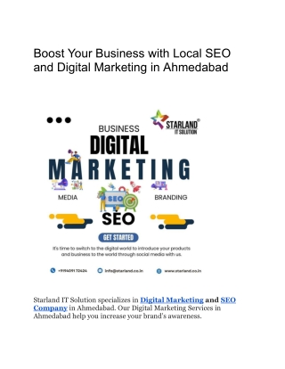 Boost Your Business with Local SEO and Digital Marketing in Ahmedabad