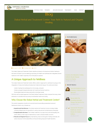 Dubai Herbal and Treatment Center: Your Path to Natural and Organic Healing