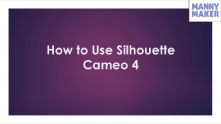 How to Use Silhouette Cameo 4_