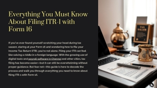 Everything You Must Know About Filing ITR-1 with Form 16