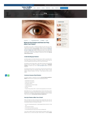 What are Eye Floaters - Clairevision Eye Care