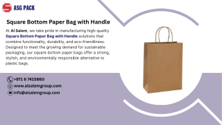 Square Bottom Paper Bag with Handle