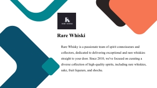 Discover exclusive, rare, and collectible bottles from top distilleries worldwide