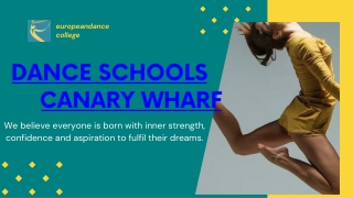 PPT sub Dance Schools Canary Wharf