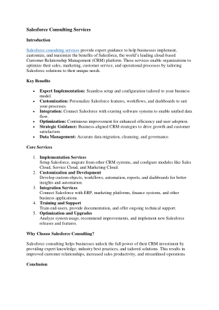 Salesforce Consulting Services - Melonleaf