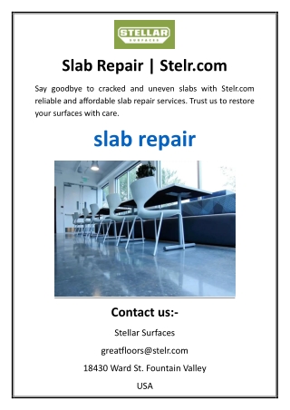 Slab Repair