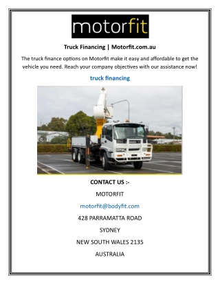 Truck Financing  Motorfit.com