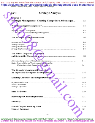 Strategic Management – Answers to End-of-Chapter Problems (Dess, 10th Ed)