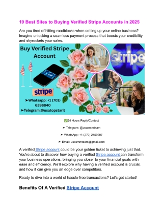 19 Best Sites to Buying Verified Stripe Accounts in 2025