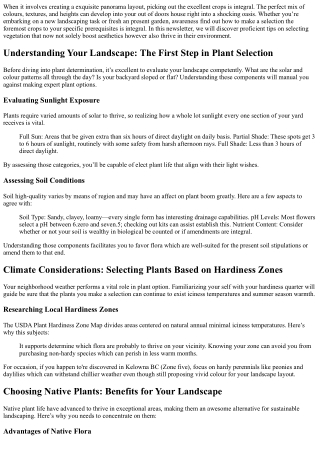 “Expert Tips on Choosing the Right Plants for Your Landscape Design”