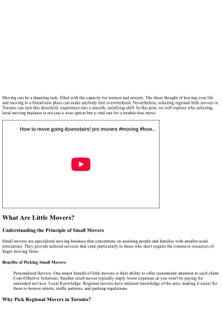 Little Movers Toronto: Why Choosing Resident Can Make Your Move Stress-Free
