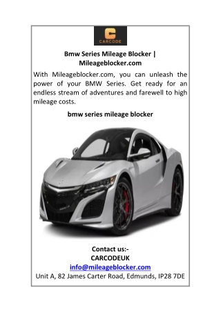 Bmw Series Mileage Blocker Mileageblocker.com