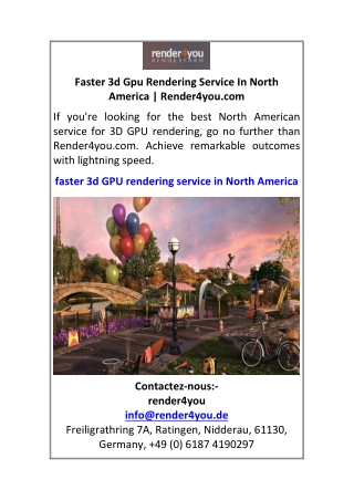 Faster 3d Gpu Rendering Service In North America Render4you.com