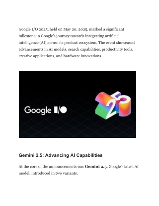 Google I_O 2025_ A Comprehensive Overview of Google’s AI-Driven Innovations
