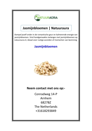 Jasmijnbloemen  Natuuraura