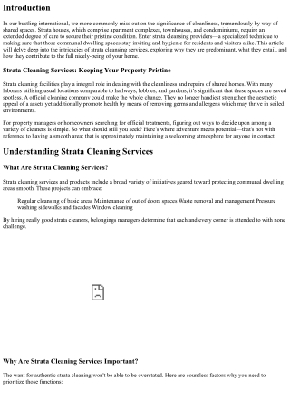 Strata Cleaning Services: Keeping Your Property Pristine