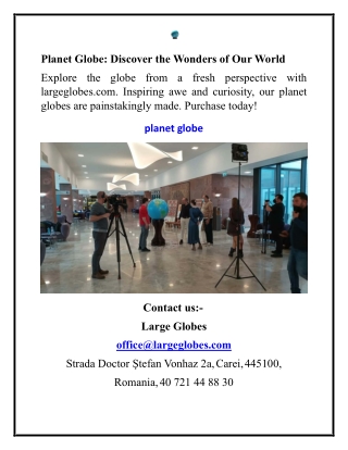 Planet Globe Discover the Wonders of Our World