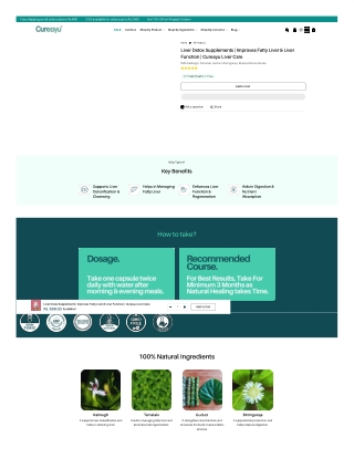 Liver Detox Supplements | Improves Fatty Liver & Liver Function | Cureayu Liver