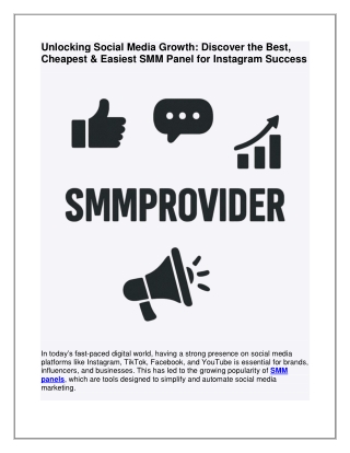 Discover the Best, Cheapest & Easiest SMM Panel for Instagram Success
