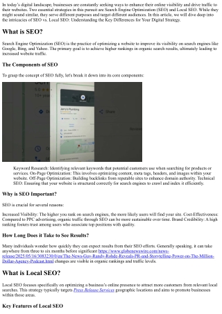 **SEO vs. Local SEO: Understanding the Key Differences for Your Digital Strategy