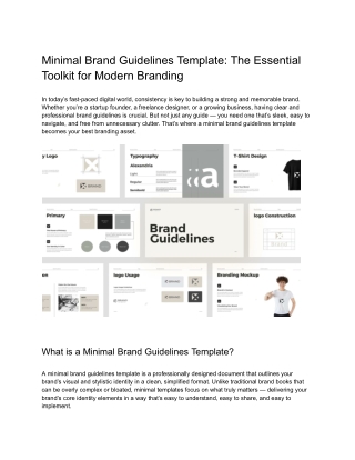 Minimal Brand Guidelin Template