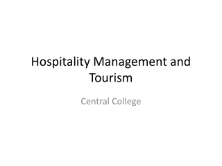 Hospitality and Tourism Management Diploma in Mississauga