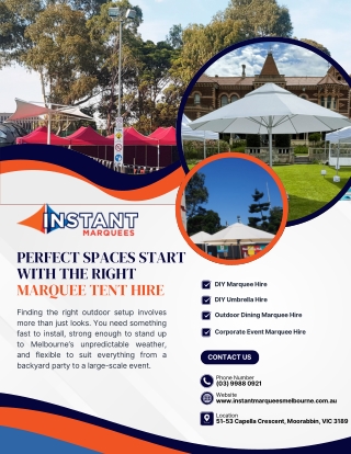 Perfect Spaces Start with the Right Marquee Tent Hire