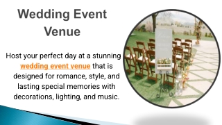 Wedding Event Venue