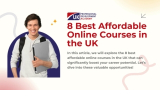 8 Best Affordable Online Courses in the UK