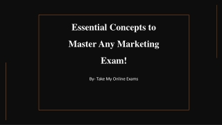 Essential Concepts to Master Any Marketing Exam!