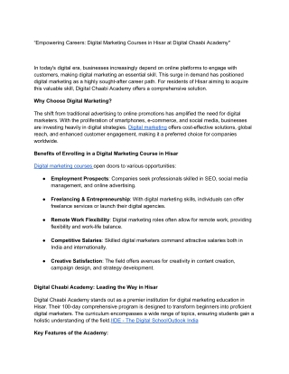 “Empowering Careers_ Digital Marketing Courses in Hisar at Digital Chaabi Academy_