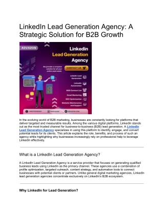 LinkedIn Lead Generation Agency