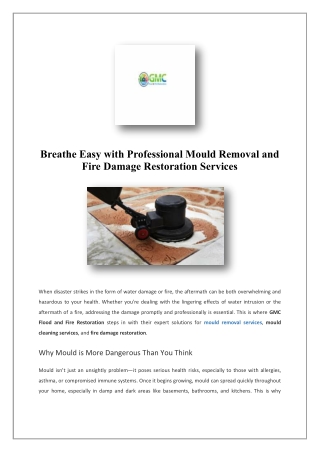 Professional Carpet Cleaning | GMC Flood and Fire Restoration