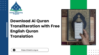 Download Al Quran Transliteration with Free English Quran Translation