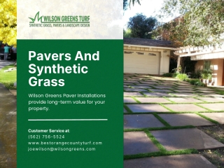 Pavers And Synthetic Grass