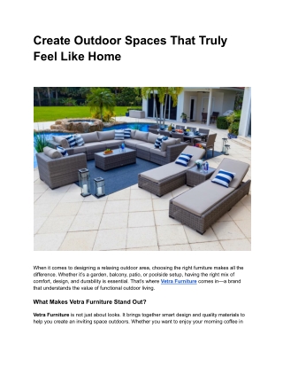 Furniture That Does More—Vetra furniture