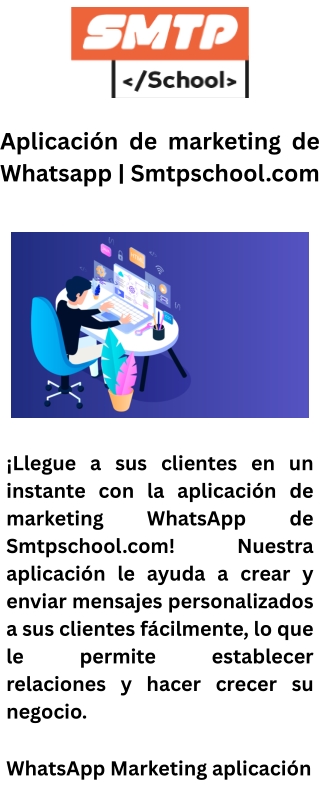 Aplicación de marketing de Whatsapp  Smtpschool.com