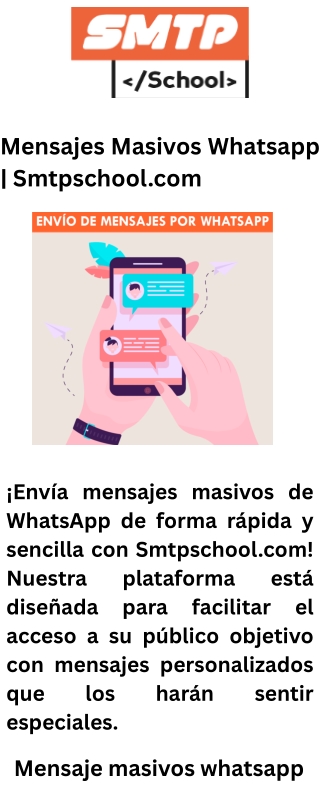 Mensajes Masivos Whatsapp  Smtpschool.com