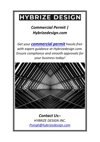 Commercial Permit | Hybrizedesign.com