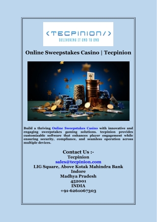 Online Sweepstakes Casino | Tecpinion