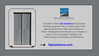 Reliable Glass Tempering Services in Oman | SQT Solutions