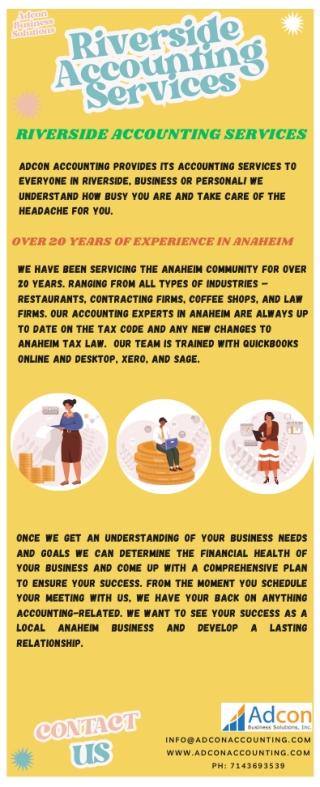 Accounting Services in Riverside CA