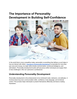 The Importance of Personality Development in Building Self-Confidence (1)