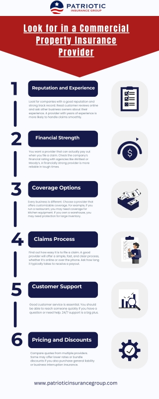 Look for in a Commercial Property Insurance Provider